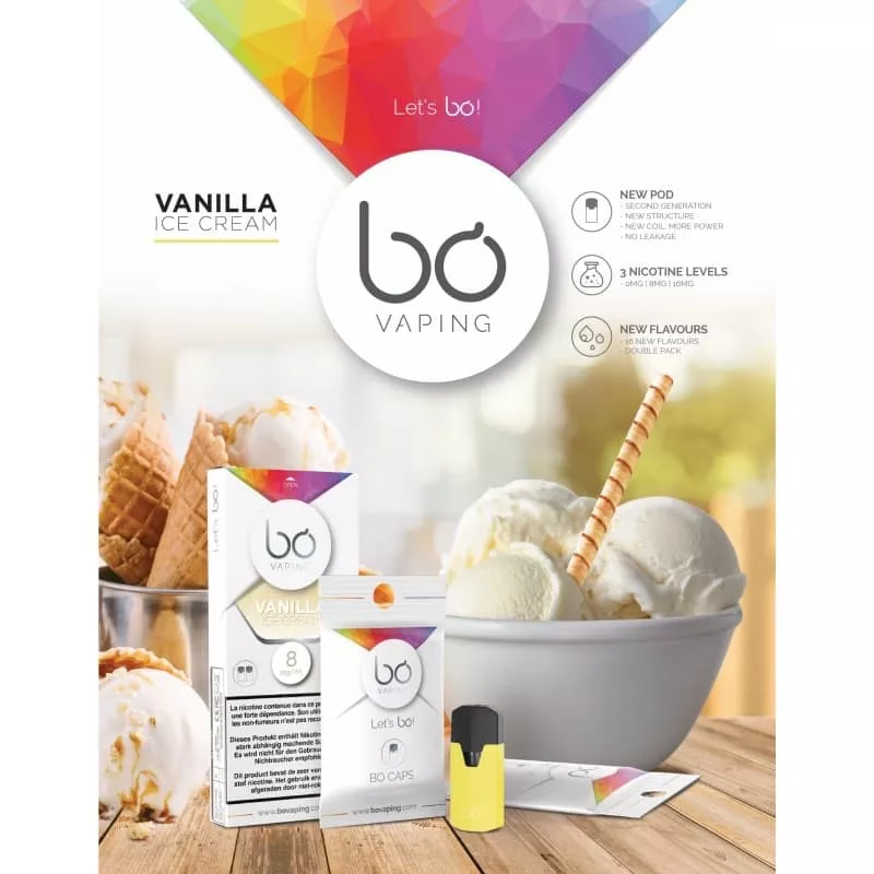 Bo Caps Vanilla Ice Cream